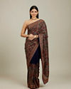 Indigo Blue Imperial Paisley Patterned Saree